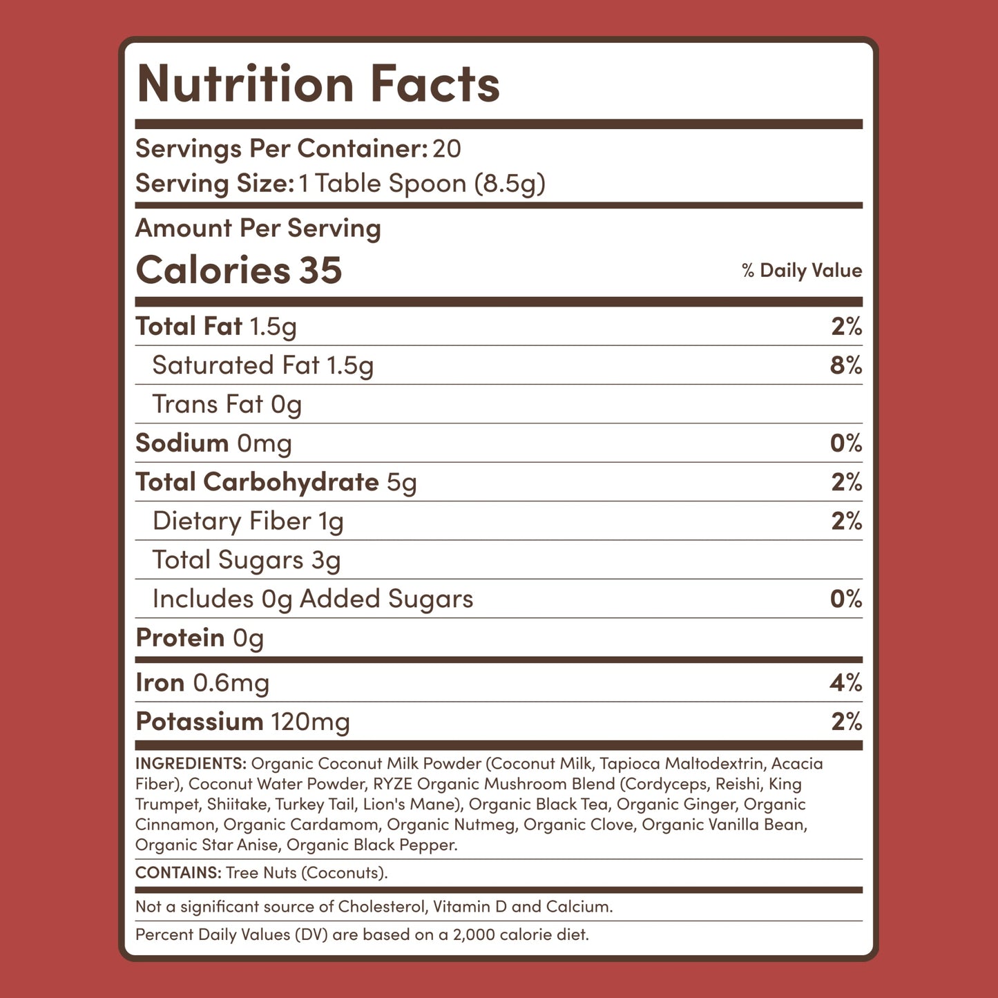 Mushroom Chai (1 Pack - 20 Servings) - YRV9