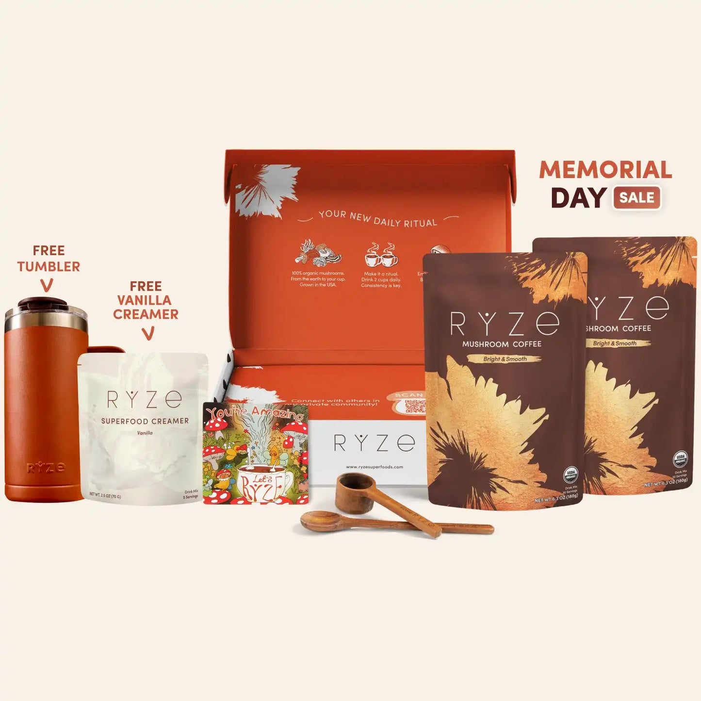Mushroom Coffee Starter Kit (60 servings) - J6ZF