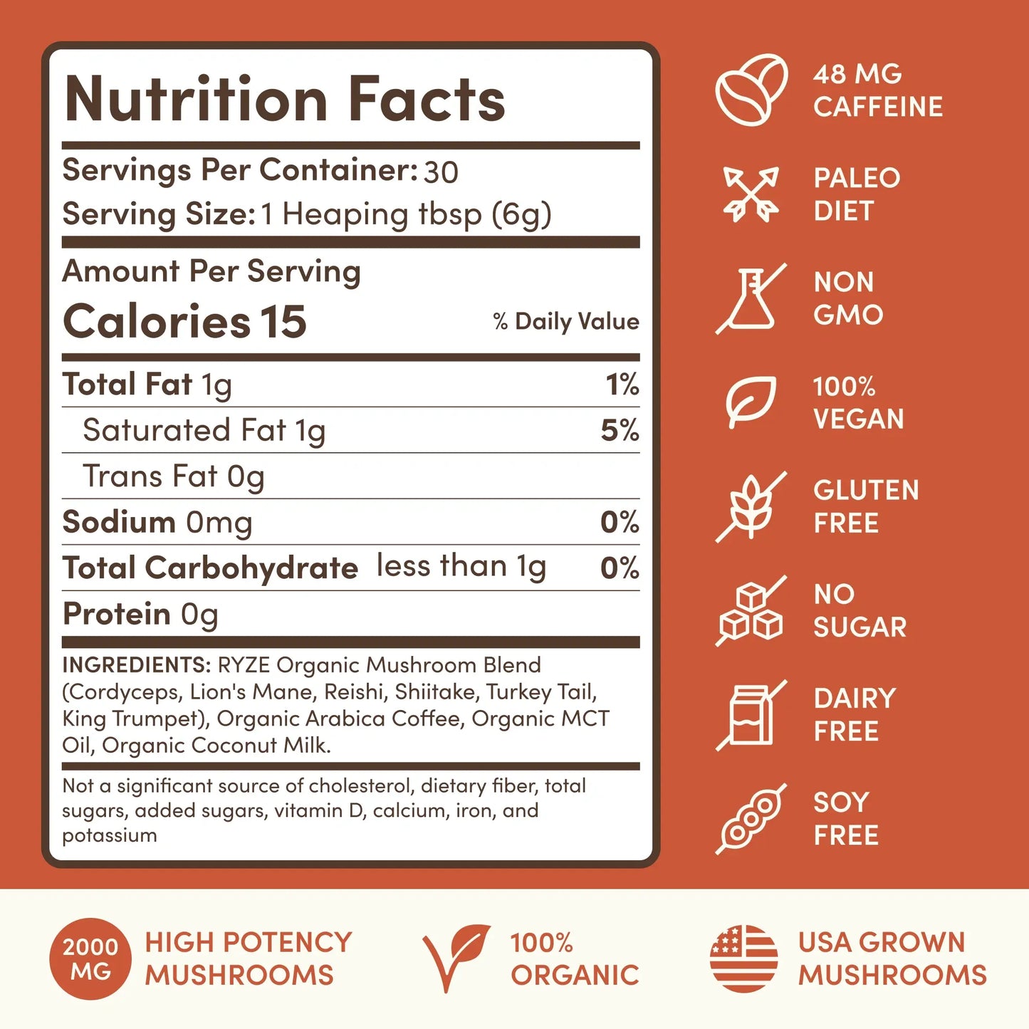 Mushroom Coffee (1 pack - 30 Servings) - M1M9