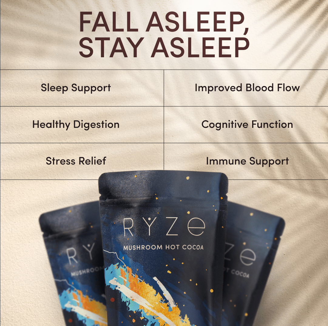 RYZE Hot Cocoa - with 6 Sleep Superfoods to Help Fall Asleep and Stay Asleep - YBBE