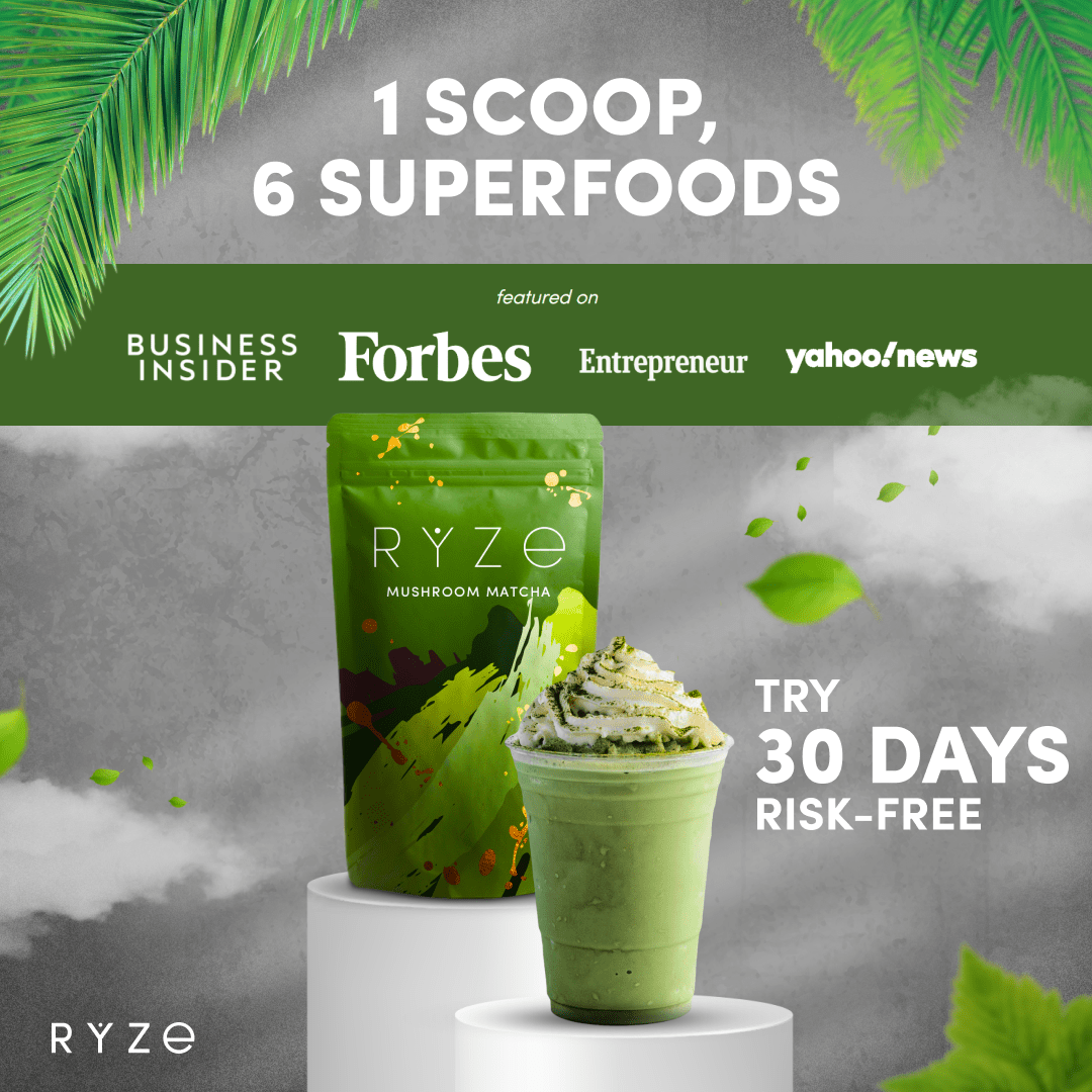 RYZE Organic Mushroom Matcha Starter Kit (60 servings) - VRZW