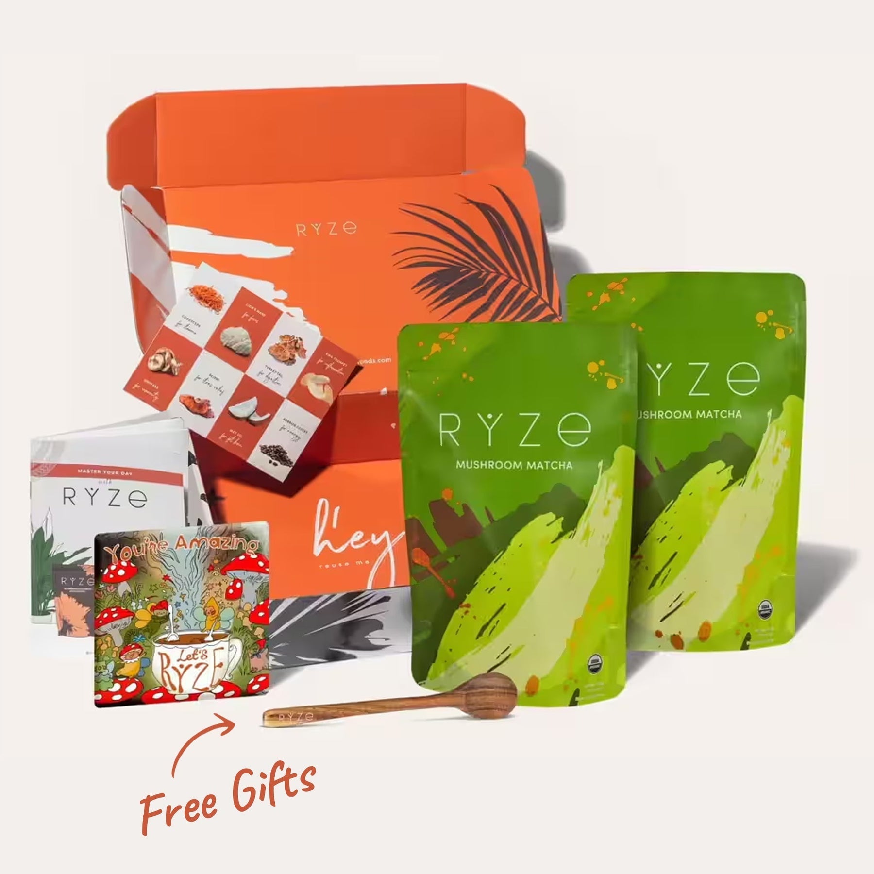 RYZE Organic Mushroom Matcha Starter Kit (60 servings) - VRZW